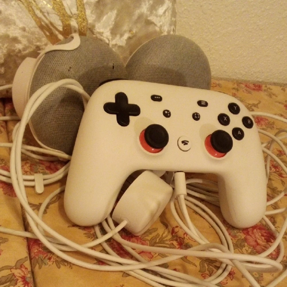 White and Black Gaming Controller